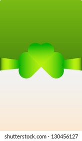 Saint Patrick's day card with shamrock