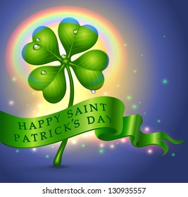 Saint Patrick`s day card - vector illustration.