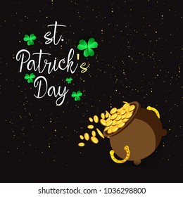 Saint Patricks Day Card,Happy St Patricks Day Vector Illustration.