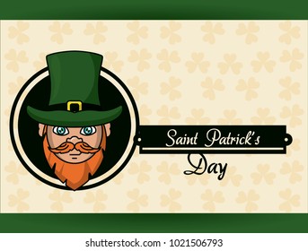 Saint patricks day cartoon card