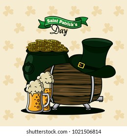 Saint patricks day cartoon card