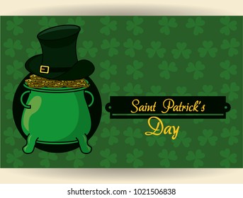 Saint patricks day cartoon card