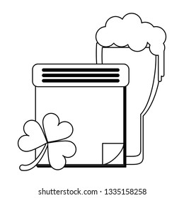 Saint patricks day cartoons black and white