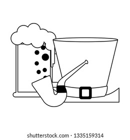 Saint patricks day cartoons black and white