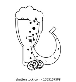 Saint patricks day cartoons black and white