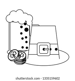 Saint patricks day cartoons black and white