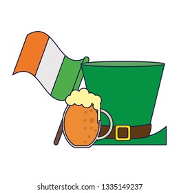 Saint patricks day cartoons blue lines