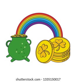 Saint patricks day cartoons blue lines