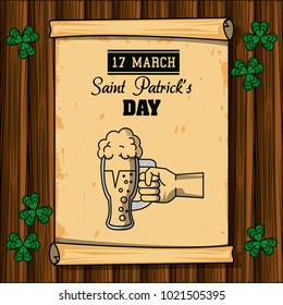 Saint patricks day cartoons card