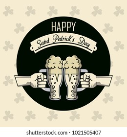 Saint patricks day cartoons card