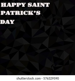 Saint Patrick's Day, celebration,  the dark background in the style of Low Poly.