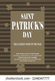 saint  Patrick's day celebration party poster flyer social media post design