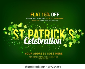 Saint Patricks Day Celebration Poster Or Banner Background.