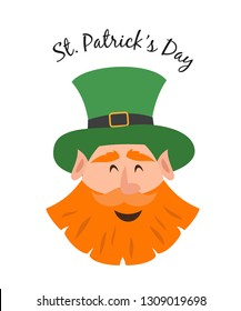 Saint Patrick's Day character leprechaun. Saint Patrick's Day concept. Vector illustration.