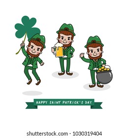 Saint Patrick's Day Character vector. Holiday cartoon.