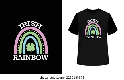 
Saint Patricks day clipart. Vector template for banner, poster, greeting card, flyer, postcard, sticker, clothes, etc.
St Patricks day rainbow t-shirt