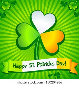 Saint Patrick's Day clover greeting card