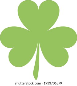 saint patrick's day clover leaf. flat design. flat icon