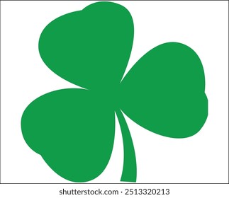 saint patrick's day clover leaf. flat design. flat icon.