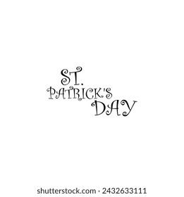 
Saint Patrick's Day. Clover shamrock leaves background and St. Patrick's lettering. St. Patricks Day background.Happy St Patrick's Day handwritten lettering tipography Irish green clovers Saint Patri