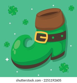 saint patricks day clovers with boot icons