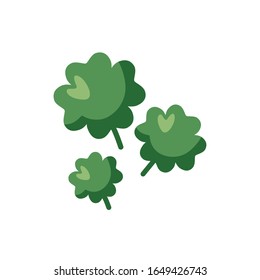 saint patricks day clovers leafs detaild style vector illustration design