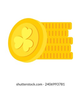 saint patricks day coins illustration
