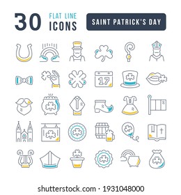 Saint Patrick's Day. Collection of perfectly thin icons for web design, app, and the most modern projects. The kit of signs for category Holidays.