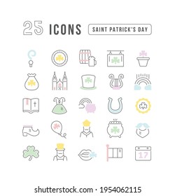 Saint Patrick's Day. Collection of perfectly thin icons for web design, app, and the most modern projects. The kit of signs for category Holidays.