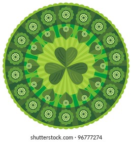 Saint Patrick's day concentric decorative badge pattern