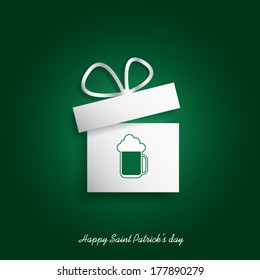 Saint Patrick's day concept illustration with gift box symbol suitable for advertising and promotion. Eps10 vector illustration