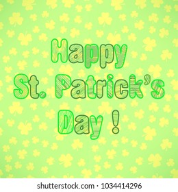Saint Patrick's Day congratulation banner for your design. EPS10 vector.