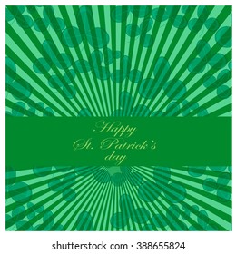 Saint Patrick's Day. Congratulation card.