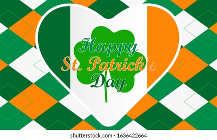 Saint Patrick's Day is a cultural and religious celebration held on 17 March. Irish holiday. Greeting, Card Poster, Web Banner Design. Vecotr EPS 10.