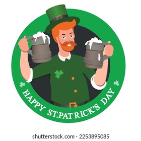 Saint patrick's day, cultural and religious holiday. Vector.