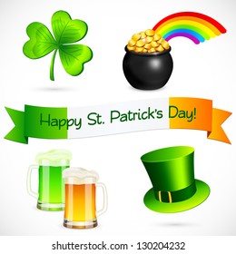 Saint Patrick's Day design elements set