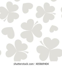 Saint Patrick's day design - Four leaf clover seamless pattern on  background