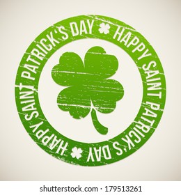 Saint Patrick's Day design - Four-leaf clover stamp