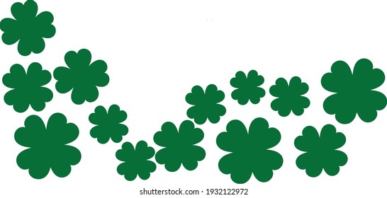 Saint Patricks Day design with green clovers