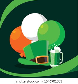 Saint Patricks day design, Ireland celebration festival irish and lucky theme Vector illustration