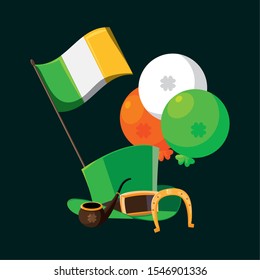Saint Patricks day design, Ireland celebration festival irish and lucky theme Vector illustration