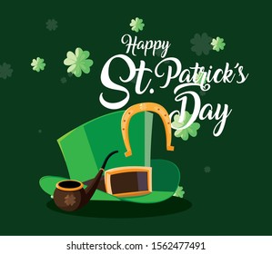 Saint Patricks day design, Ireland celebration festival irish and lucky theme Vector illustration