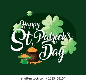 Saint Patricks day design, Ireland celebration festival irish and lucky theme Vector illustration