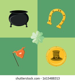 Saint Patricks day design, Ireland celebration festival irish and lucky theme Vector illustration