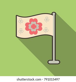 Saint Patrick's Day Design. Irish Flag with clover