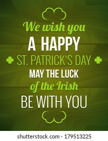 Saint Patrick's Day design - Typography poster