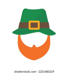 Saint Patrick's Day element of characters leprechaun with green hat