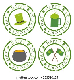 Saint Patrick's Day element and symbol in vector