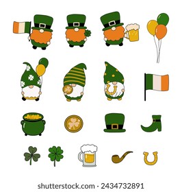 Saint Patrick's Day Elements: Leprechaun, Shamrock, and More for Your Festive Designs