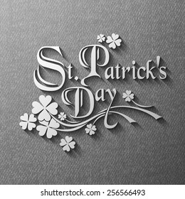 Saint Patrick's Day emblem, Typographical Background, Vector illustration Eps 10